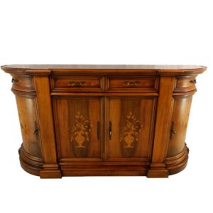 Buffet o trinche alemán curvo con marquetería